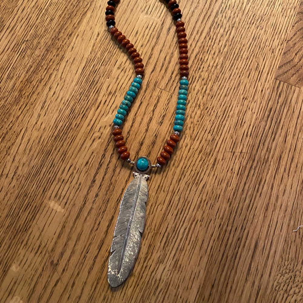 COPY - Sterling silver feather necklace - Picture 2 of 3